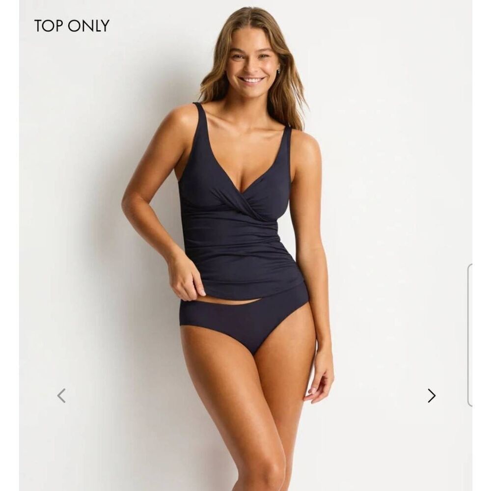 Sea Level Swim Australia Essentials Cross Front Multifit Singlet Top Size 8 NWT